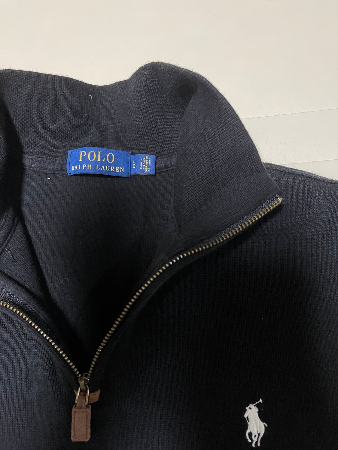 폴로 랄프로렌 블랙 코튼 하프 집업 니트/스웨터 상품이미지3