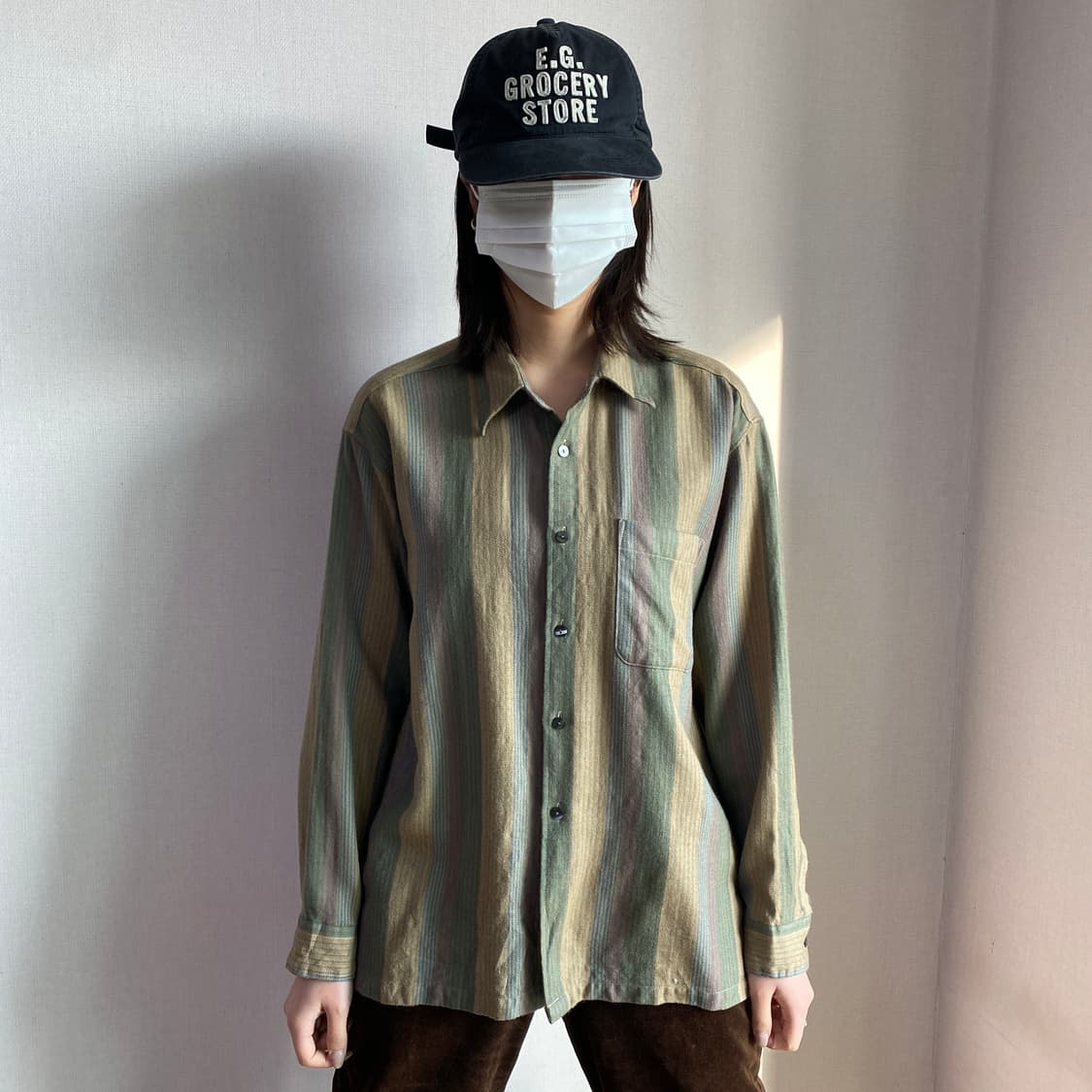 🪵 [KEY LARGO] 빈티지 버티컬 스트라이프 워크 셔츠 상품이미지6