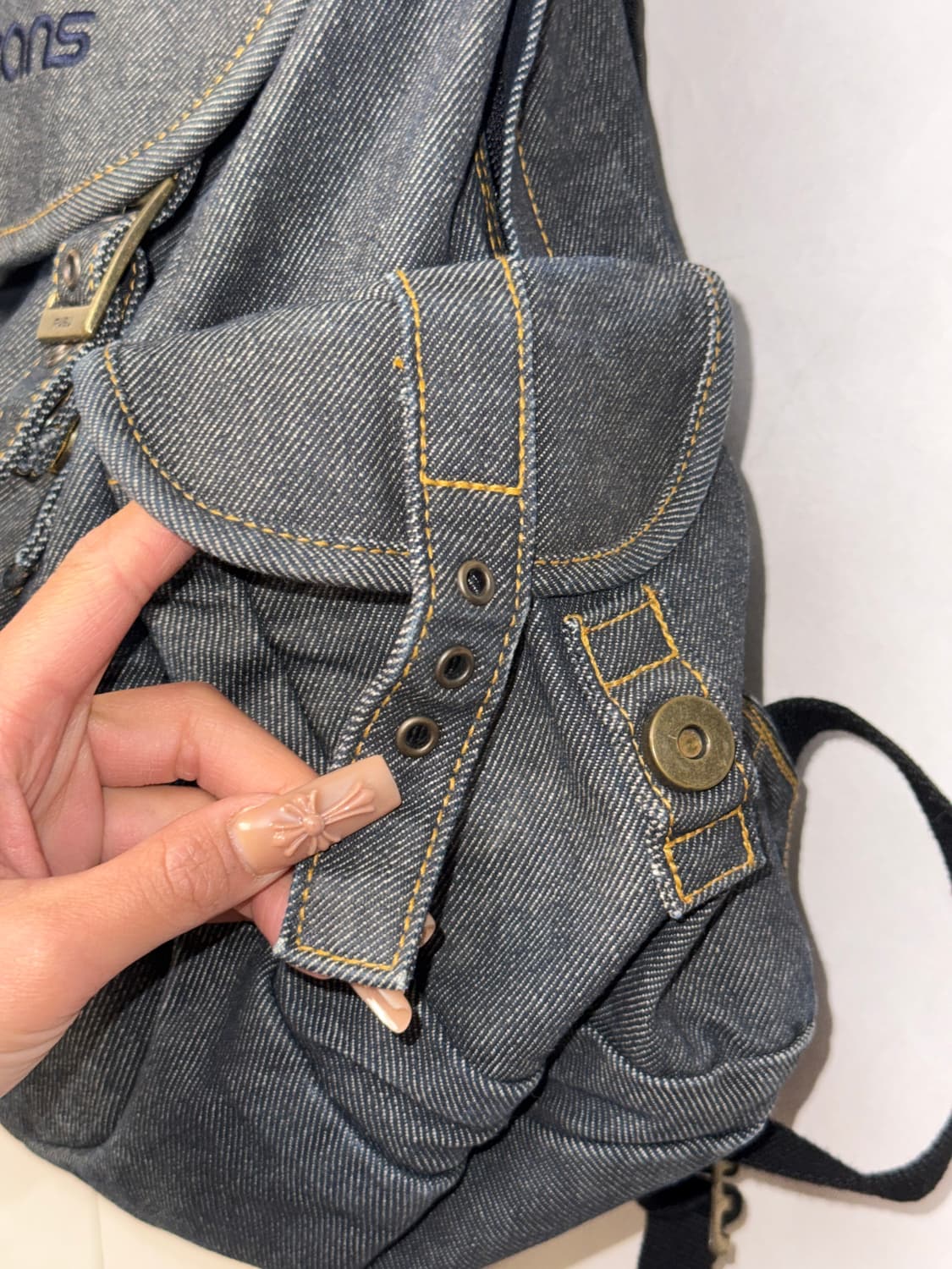 FUBU denim multi pocket backpack  상품이미지6