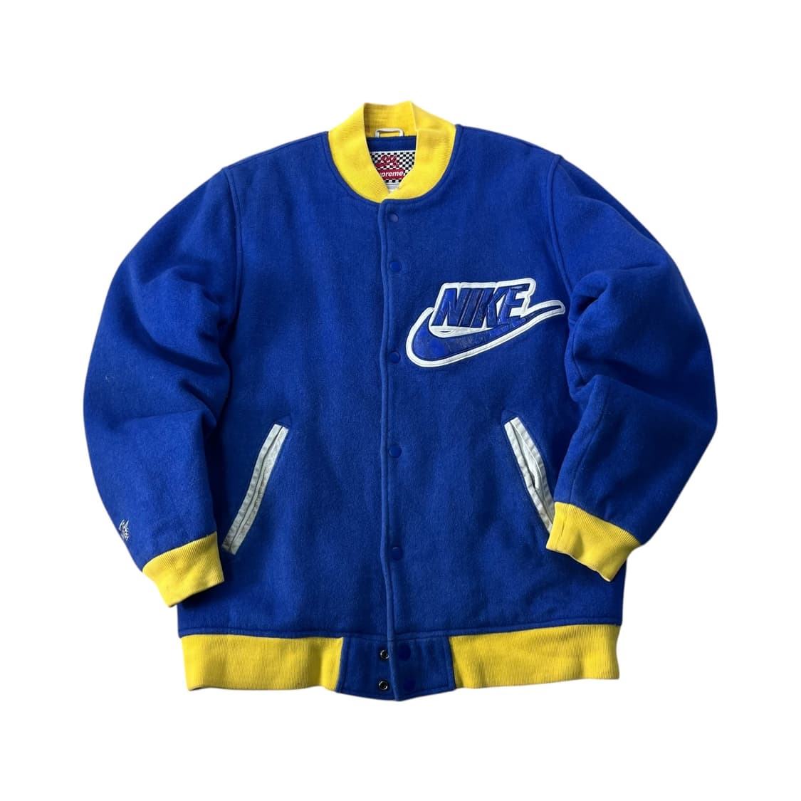 100 나이키 X 슈프림 스타장 슈나장 블루 2007 바시티 자켓 상품이미지2