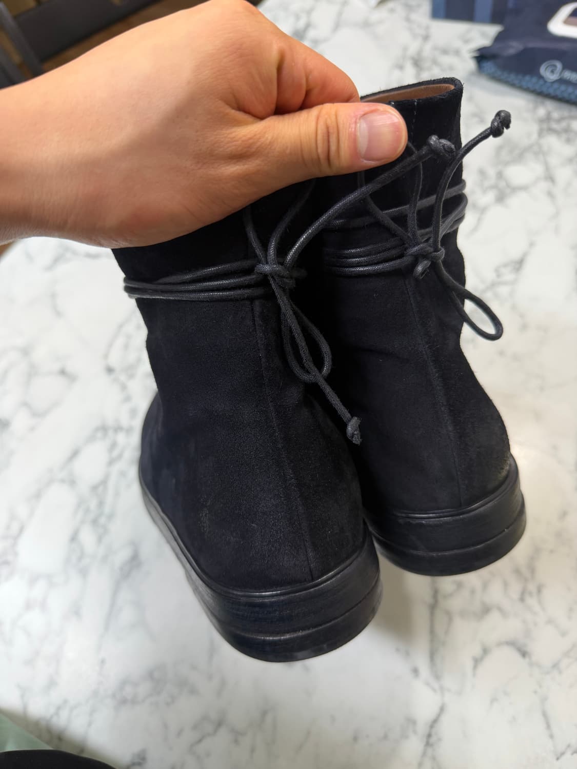 Marsell ZUCCA navy washed suedeboots 42 상품이미지3