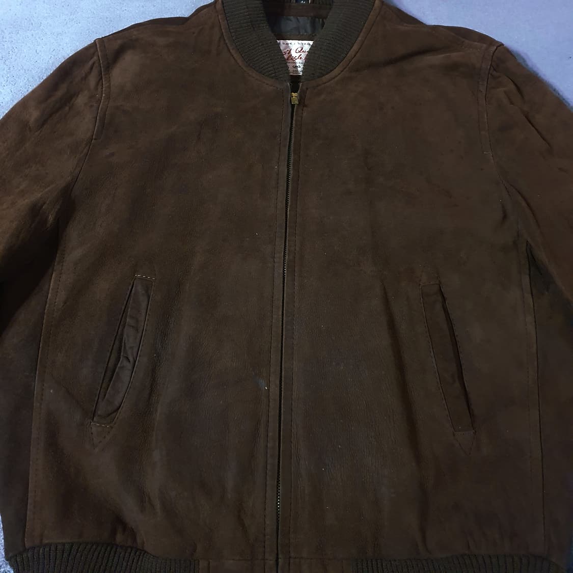 XL 스트롱앤피셔 STRONGS AND FISHER 스웨이드 블루종 자켓 상품이미지2