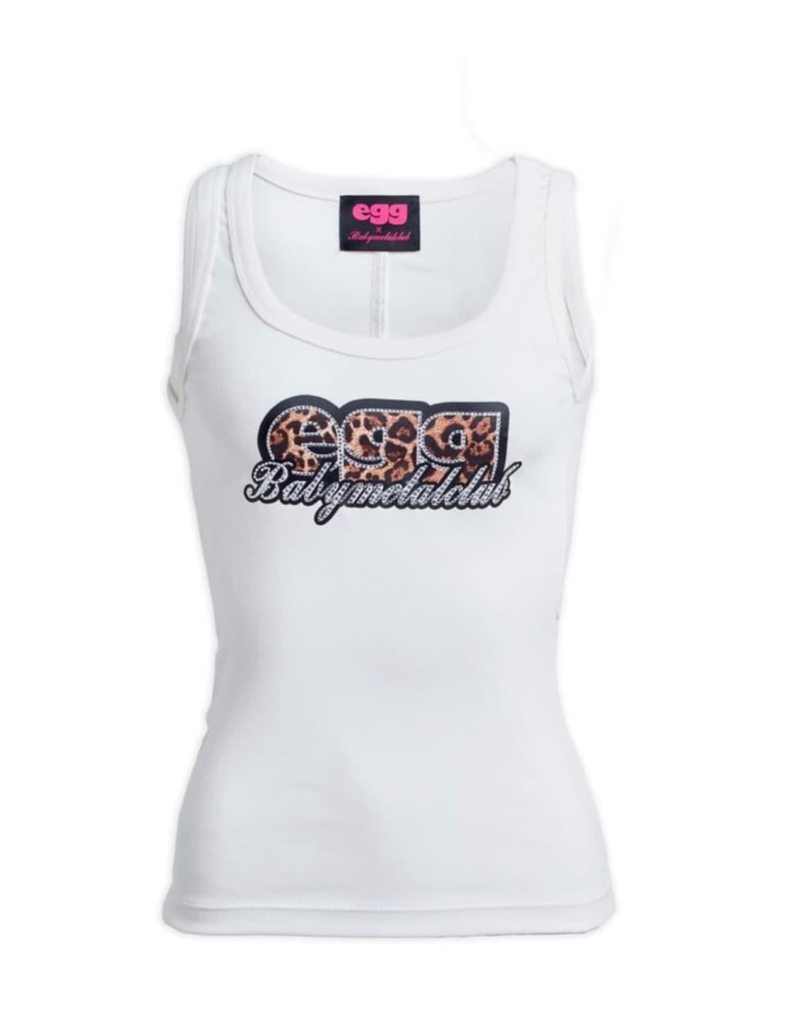 베이비메탈클럽 X 에그 egg 라인스톤 슬리브리스 화이트 상품이미지1