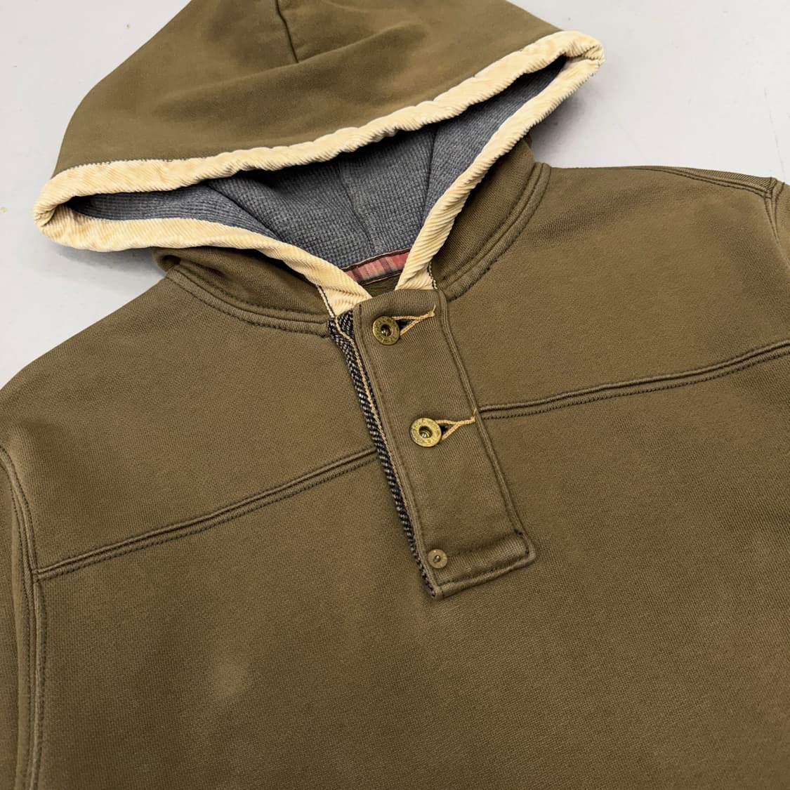 폴로 아노락 투버튼 엘보우 패치 브라운 후드티 상품이미지3