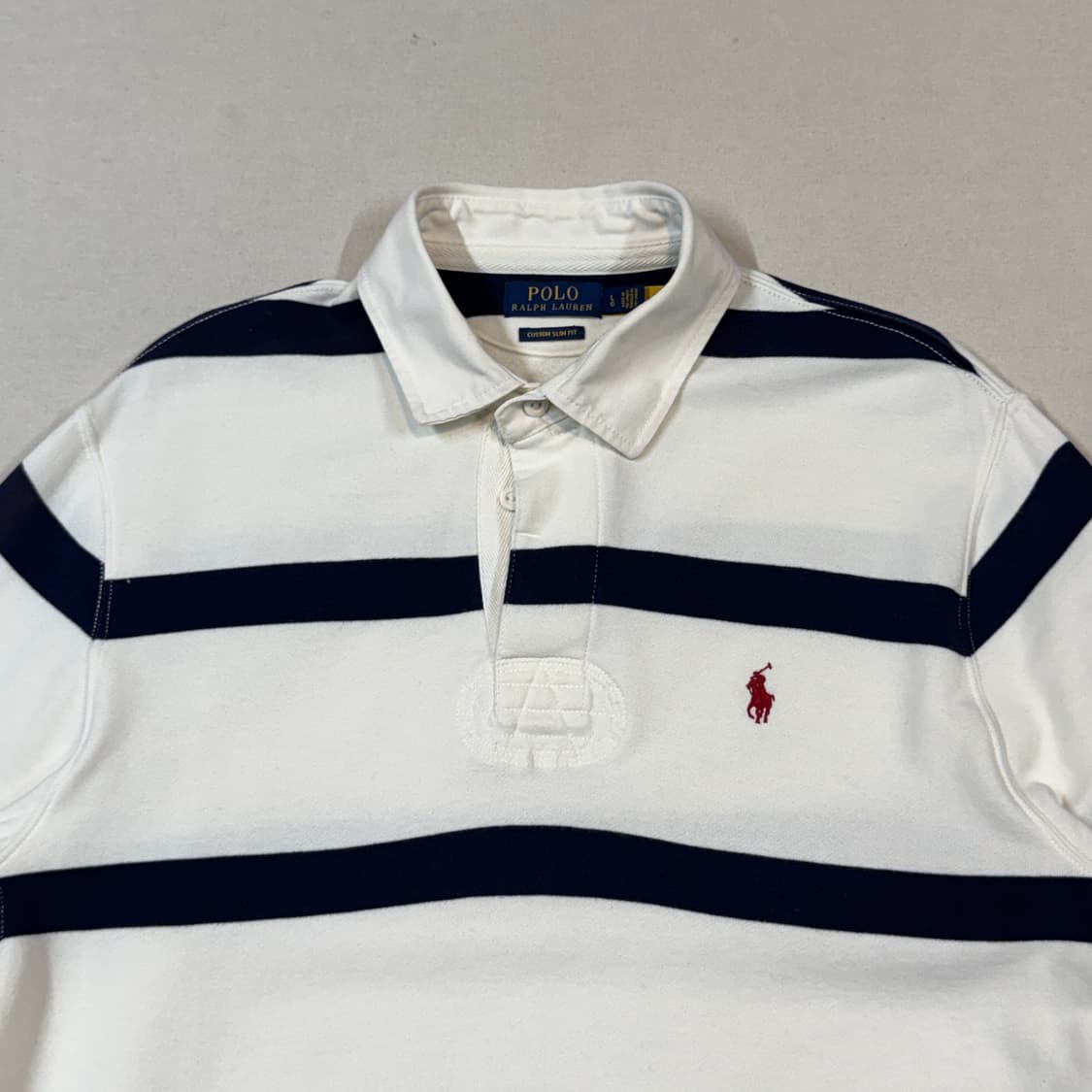 L) 폴로 랄프로렌 단가라 럭비티 긴팔 카라티 신형 큐알탭 상품이미지3