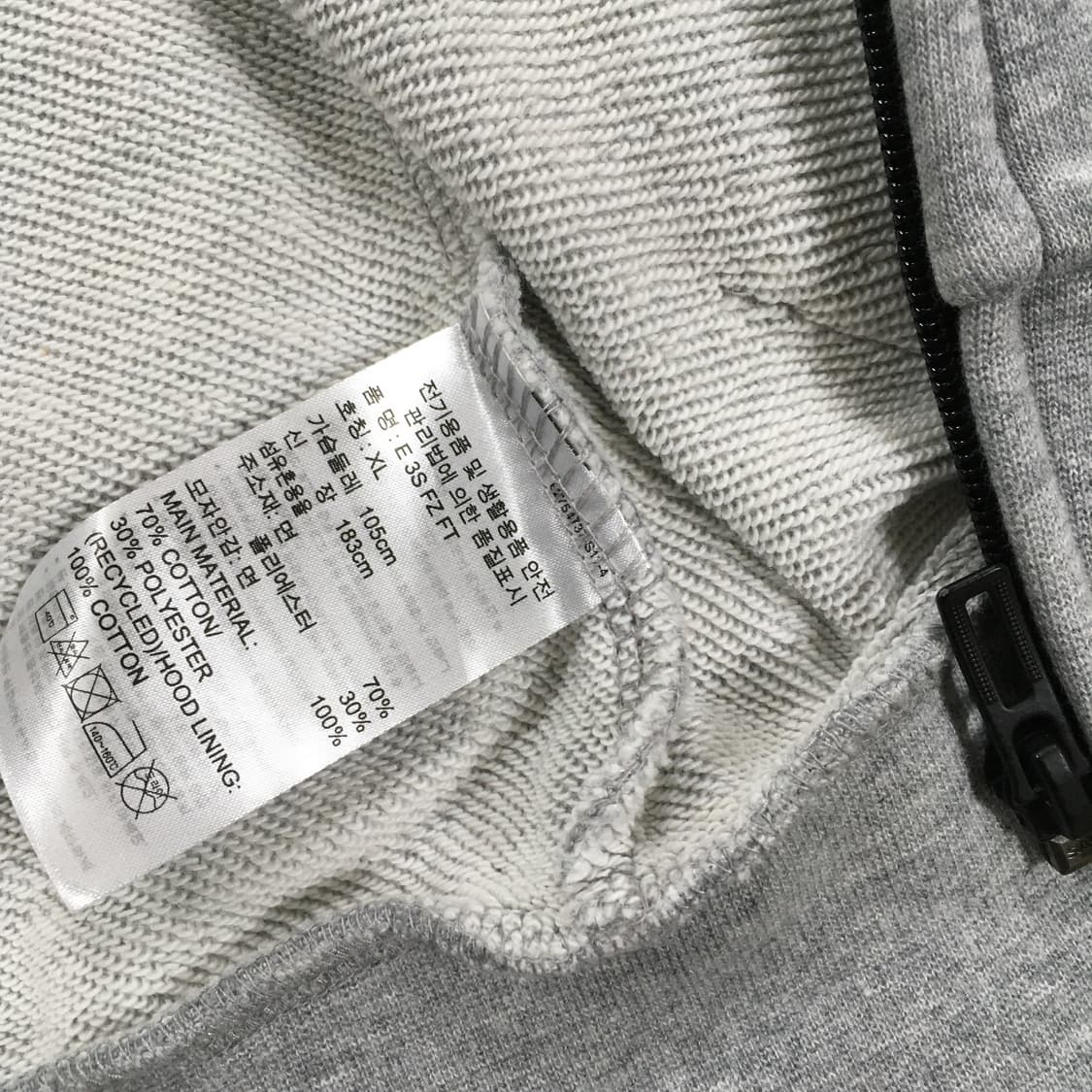 투티/0199 아디다스 회검 스포티 후드집업  상품이미지7