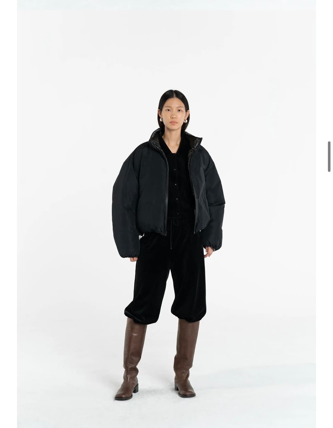 아모멘토 비건레더 패딩 M 상품이미지4