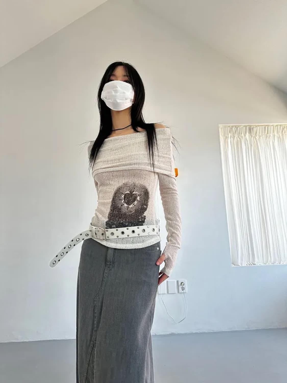 이너뮤트 heart off-shoulder top 상품이미지2