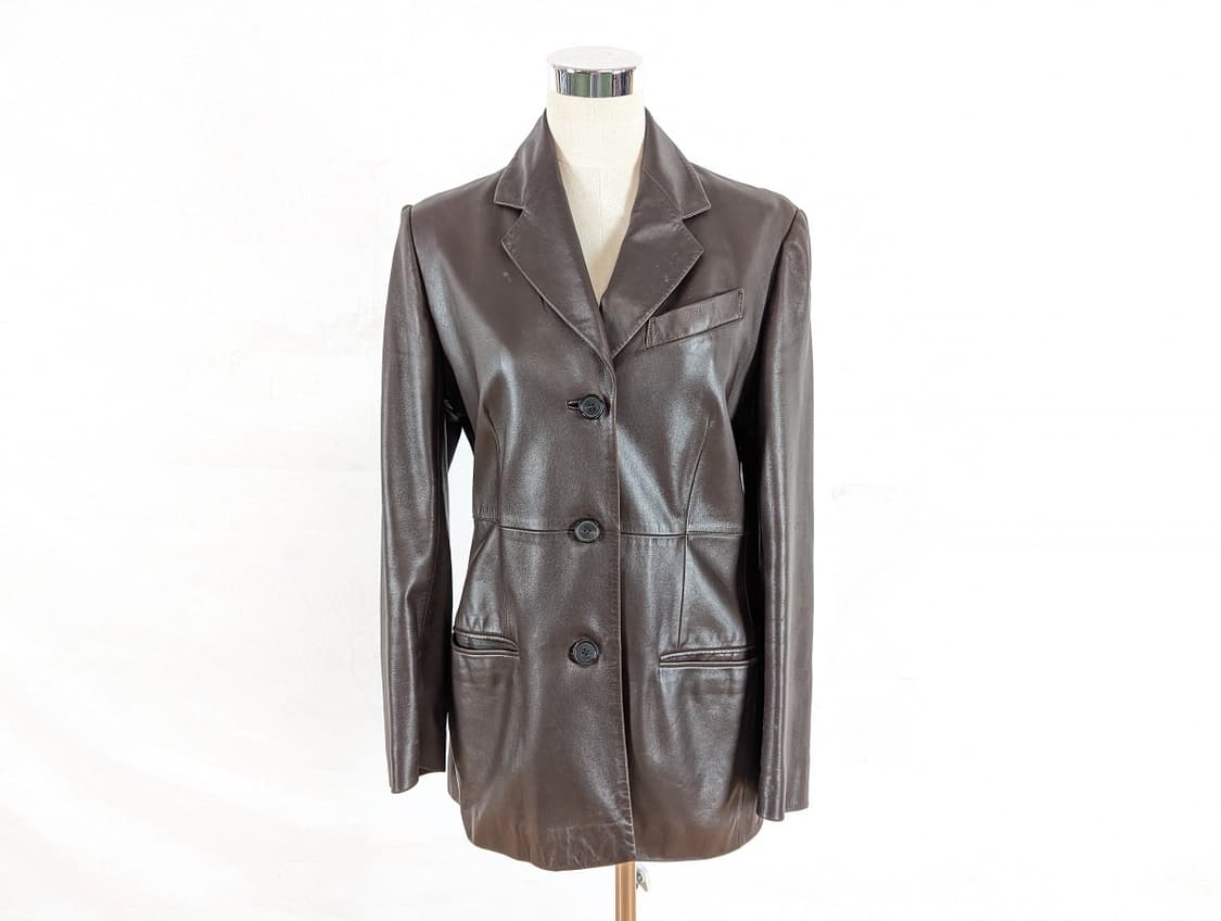 LOEWE 브라운 레더 자켓 상품이미지5