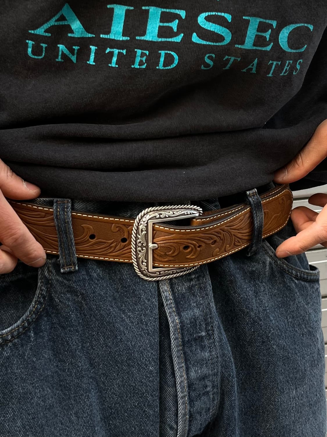 90s Tony Lama Trophy  Western Belt 상품이미지2