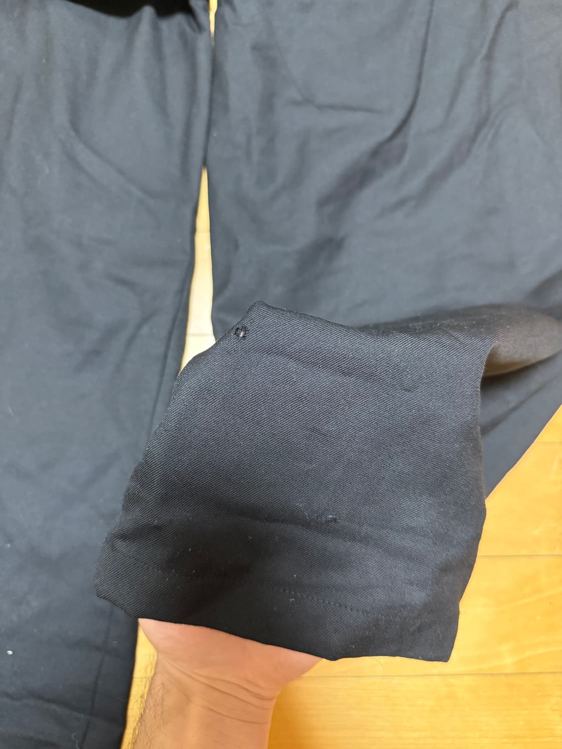 Jiyongkim SS23 레이어드 울 와이드 팬츠 상품이미지3