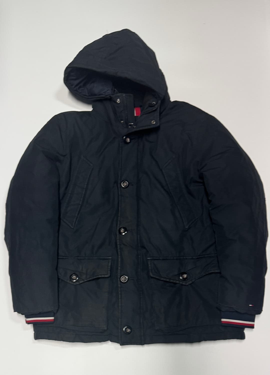 타미힐피거 구스다운 후드 패딩 점퍼 XL 블랙 상품이미지1