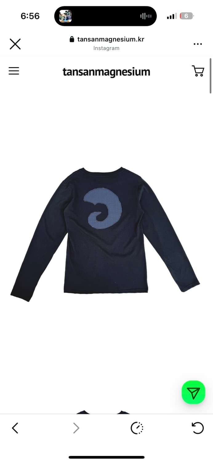 탄산마그네슘 혼 아플리케 롱슬리브 네이비  상품이미지2