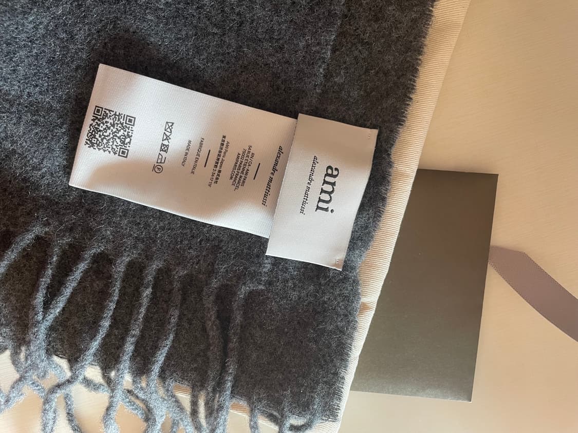 (아미 AMI) 목도리 머플러, 그레이 상품이미지3