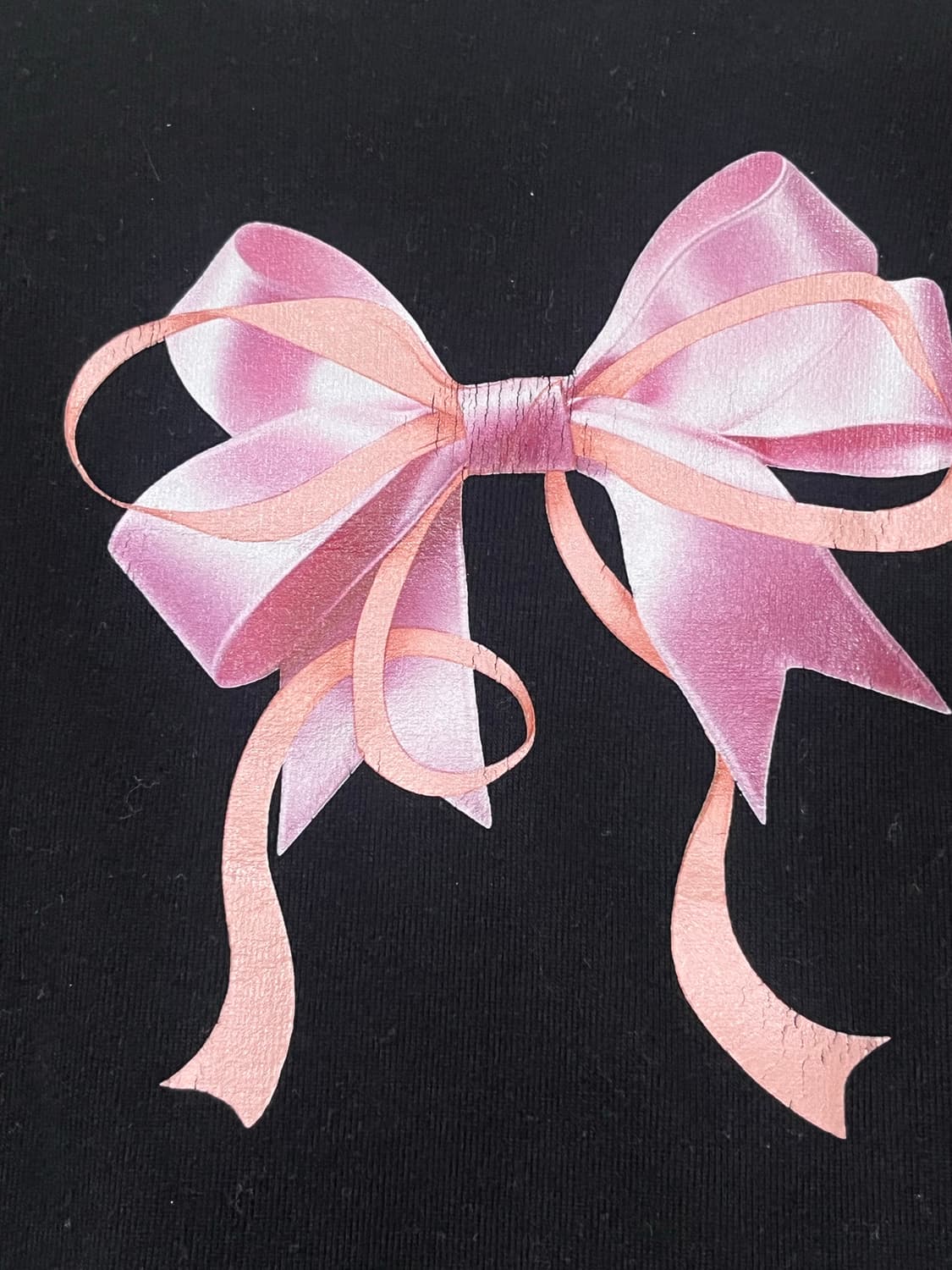 론론 DOUBLE RIBBON SLIM CROP LONG SLEEVE 상품이미지4