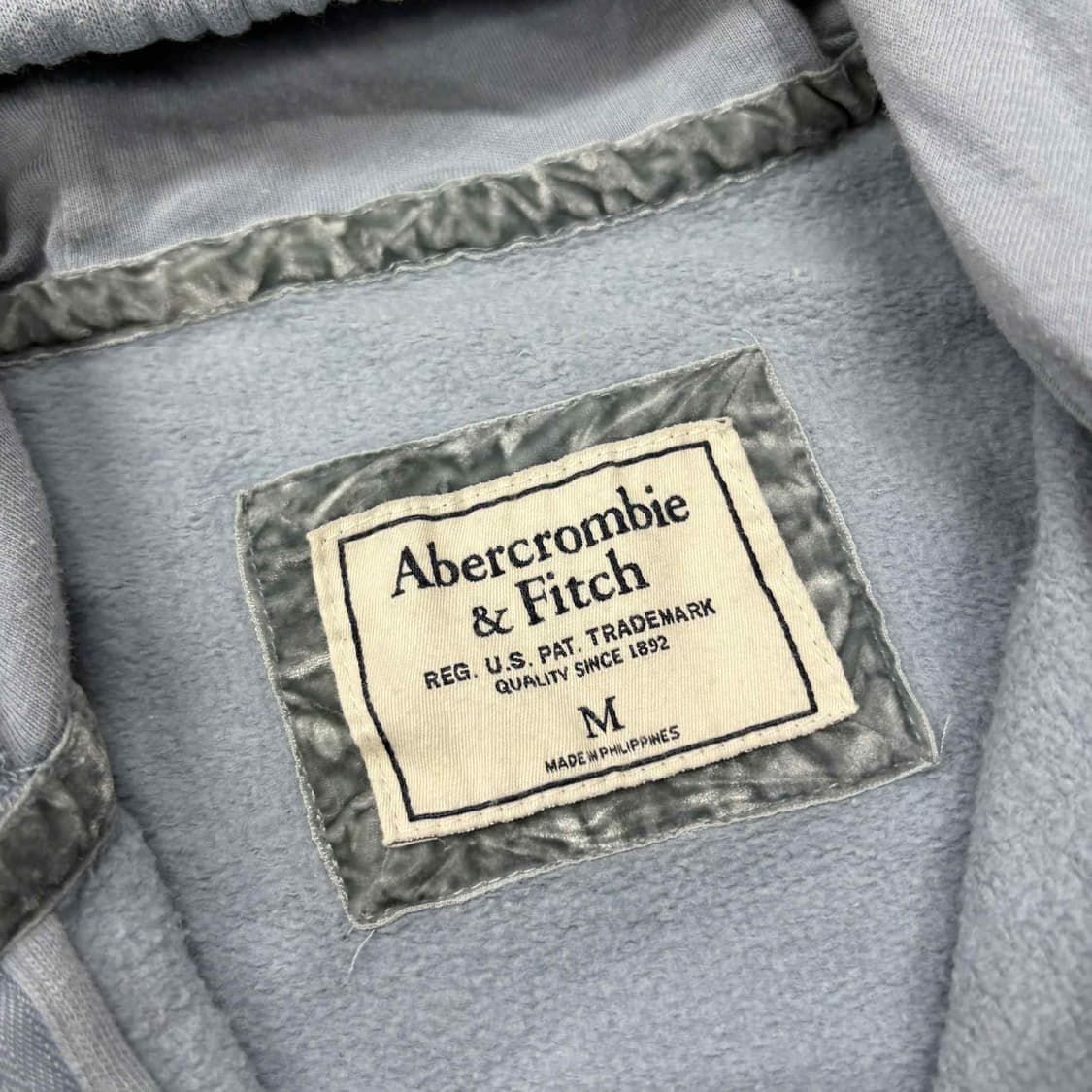 아베크롬비 y2k 스카이블루 아노깔 스웻 후드집업 희귀져지(M) 상품이미지4