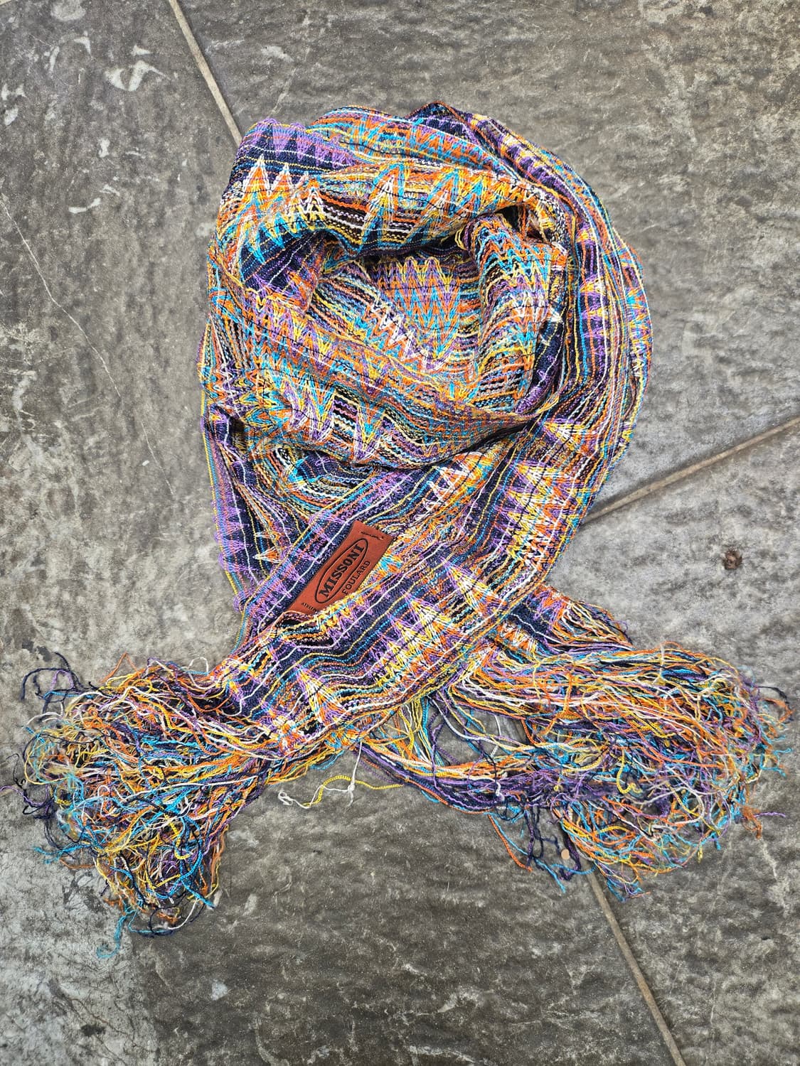 미쏘니 컬러풀 패턴 숄 스카프 상품이미지1