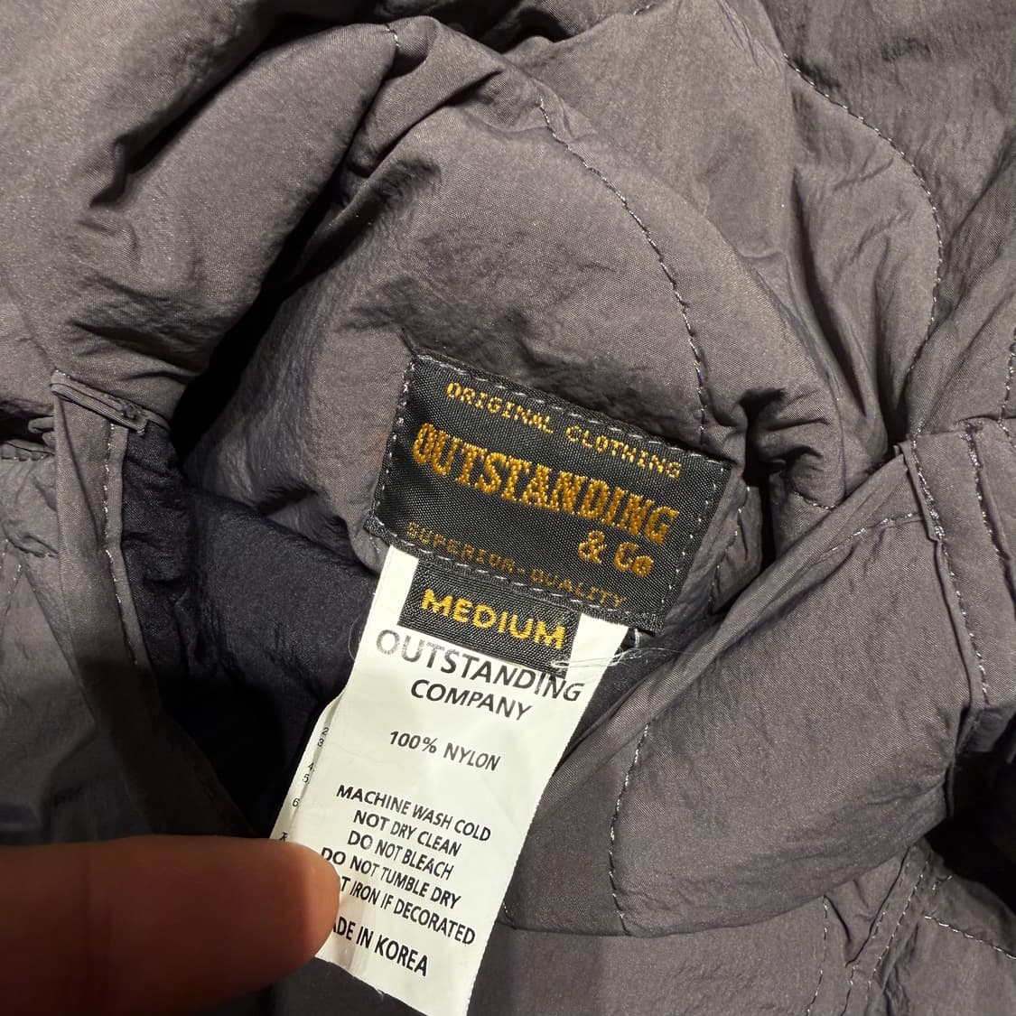 아웃스탠딩 밀리터리 누빔 자켓 M 퀼팅 상품이미지2