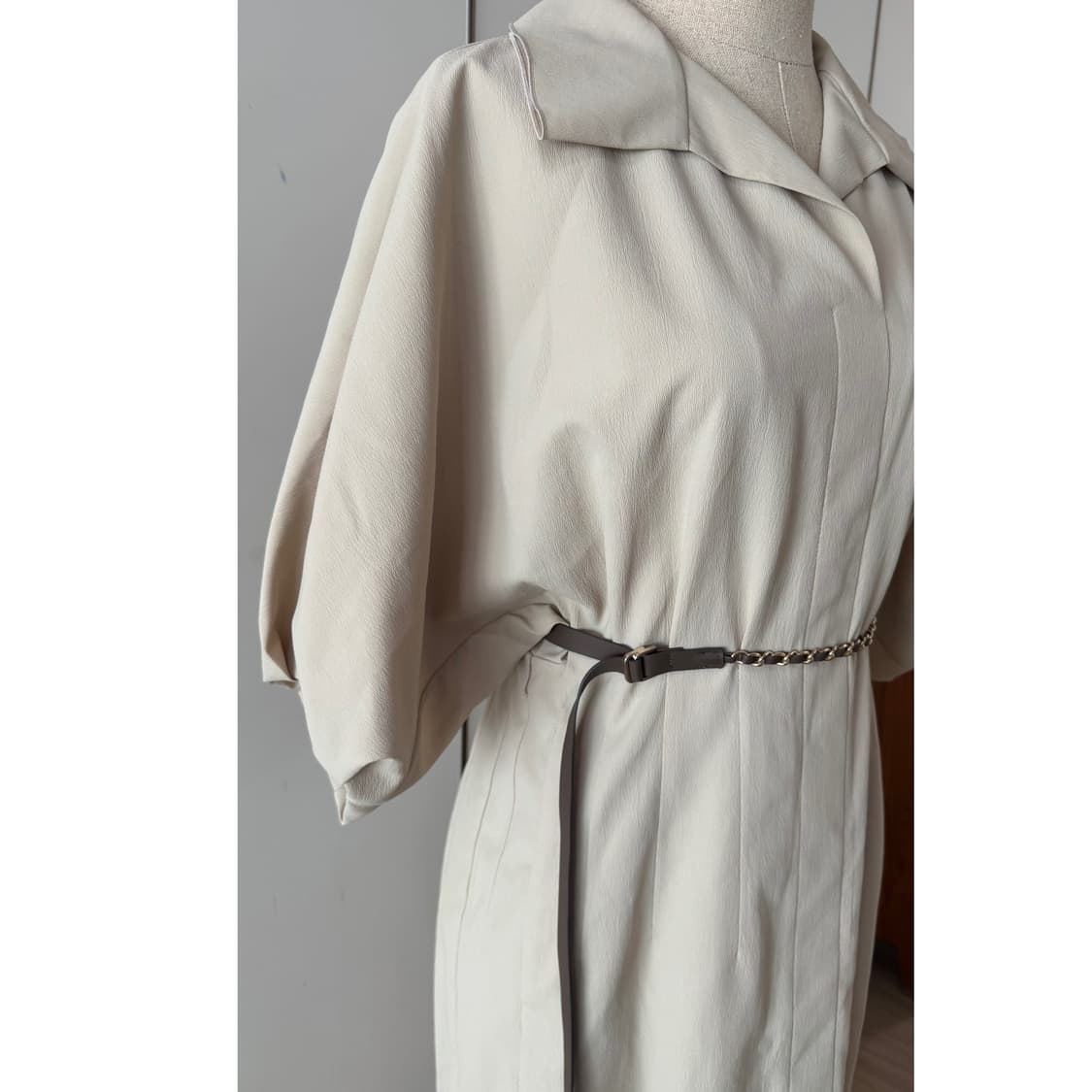 더아이잗컬렉션 셔츠형 롱 원피스  사이즈 44-55반  하객룩  상품이미지4