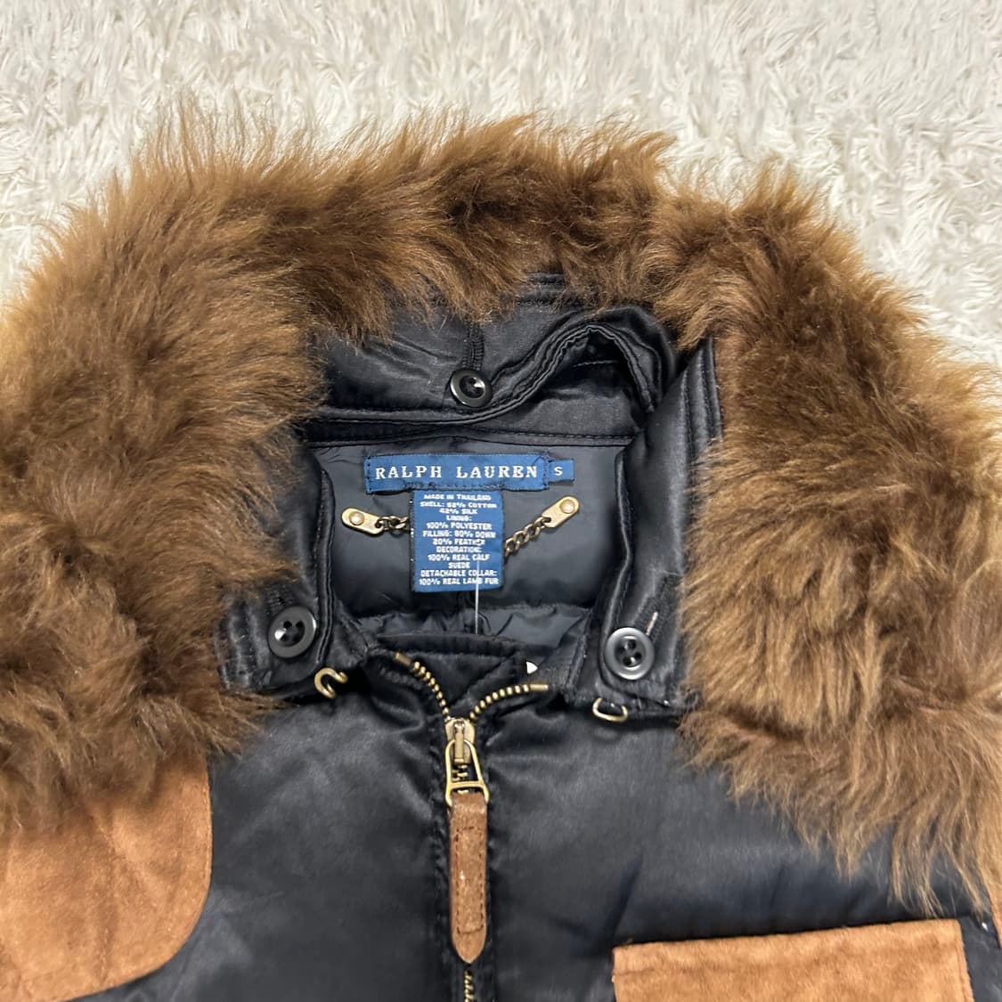 Polo Fur Collar Quilted Vest 상품이미지6