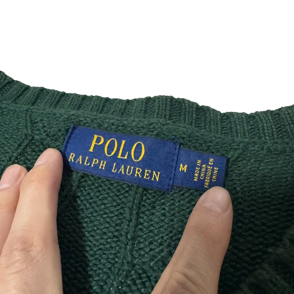 신형 폴로 랄프로렌 딥그린 꽈배기 면니트 상품이미지3