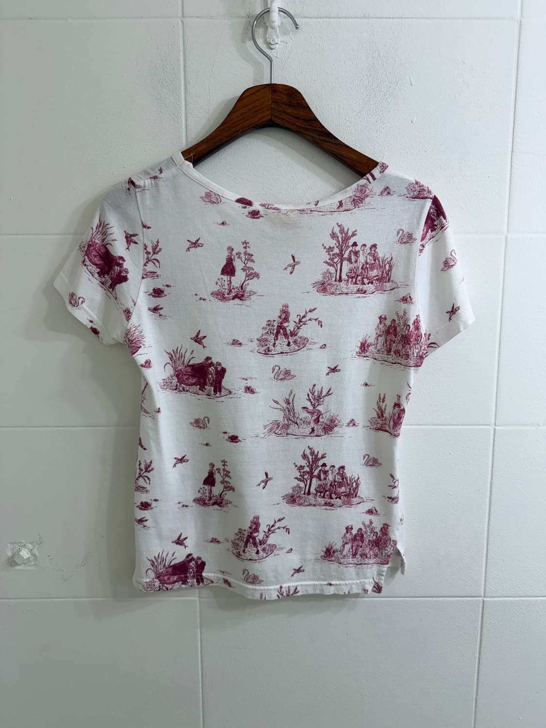 비비안웨스트우드 레드라벨 빈티지 프린팅 크롭 반팔 티셔츠 상품이미지4