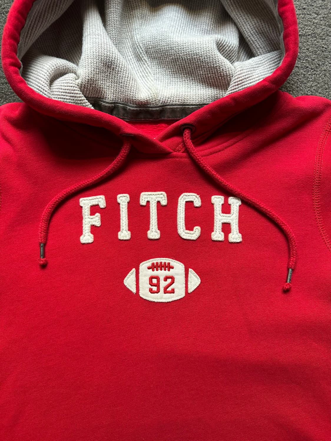 아베크롬비 앤 피치 레드 기모 후드티 L 상품이미지2