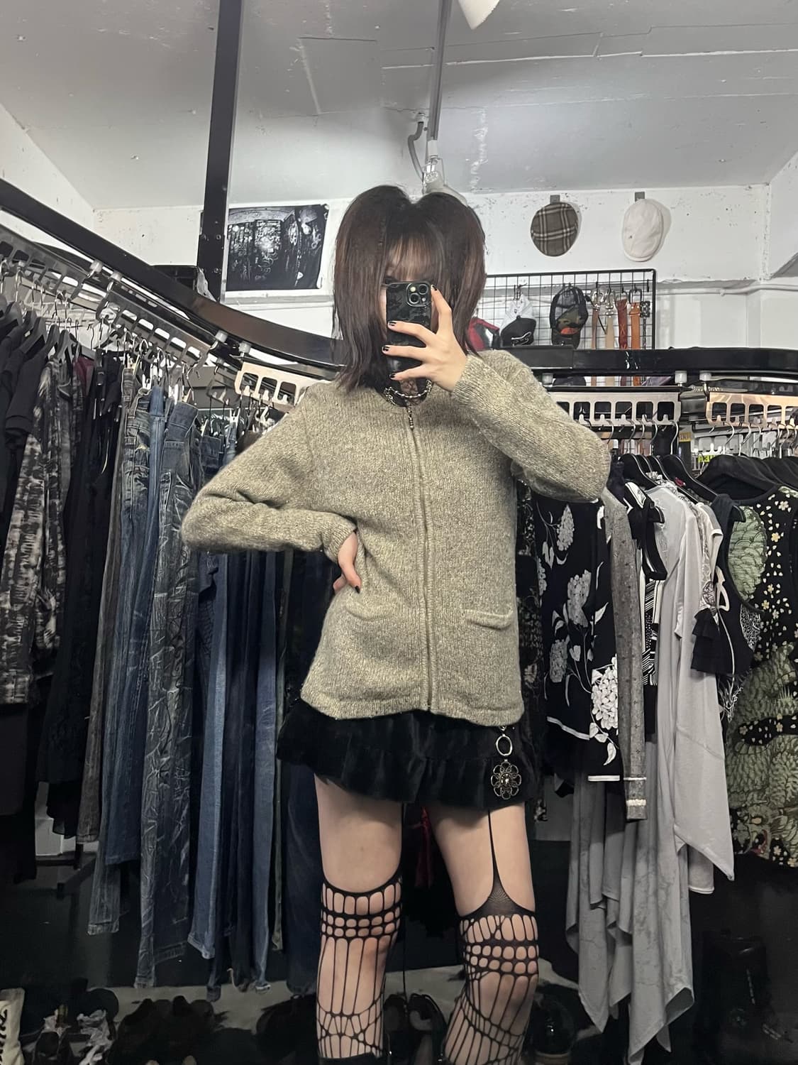 엘엘빈 니트 집업 상품이미지1