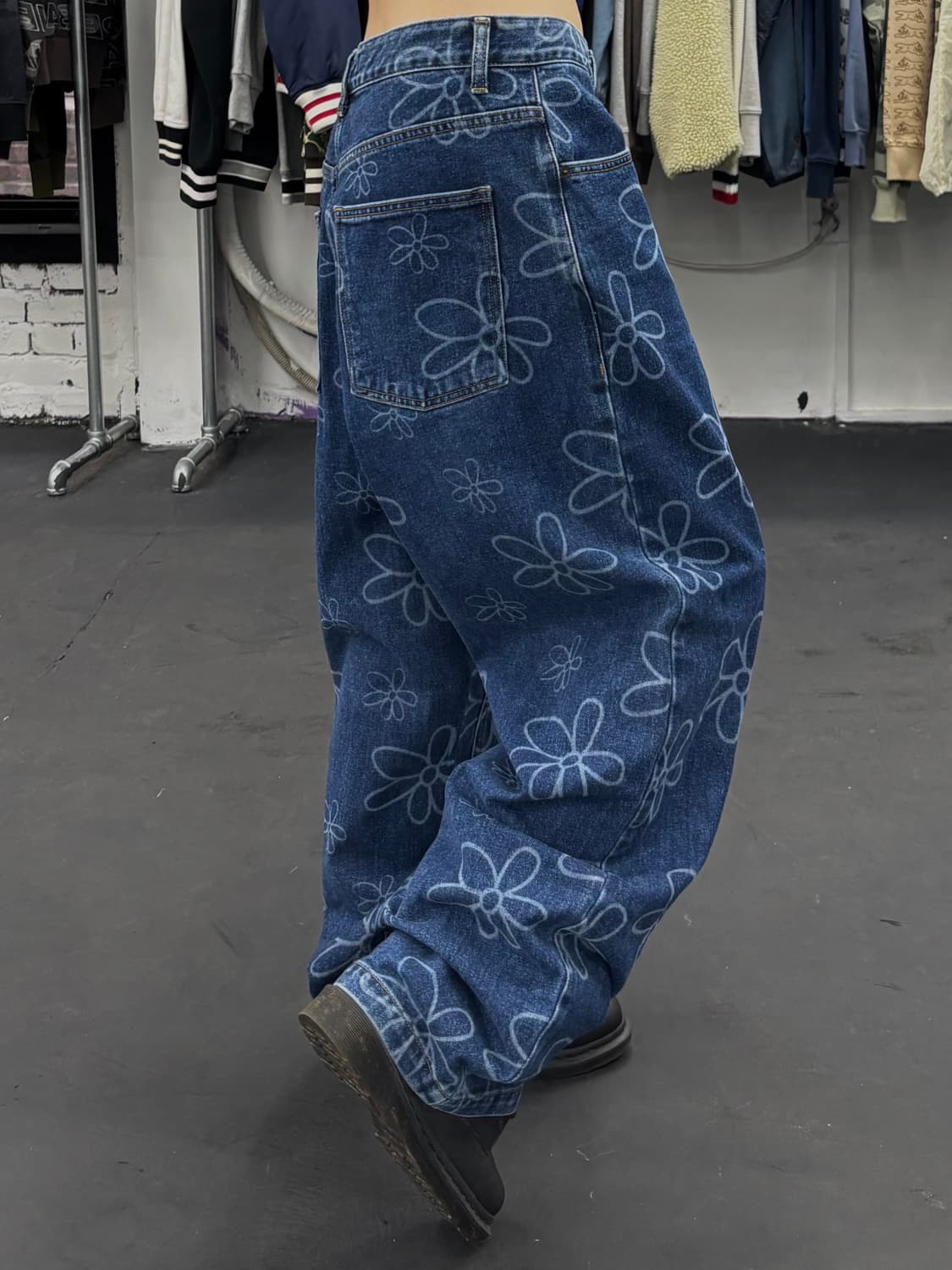 아카이브볼드 플라워 데님팬츠 상품이미지3