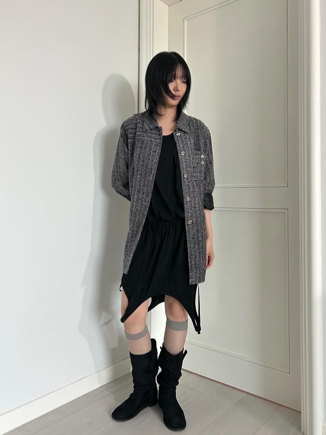 Calm Grey Stripe Shirt / 빈티지 셔츠 상품이미지2