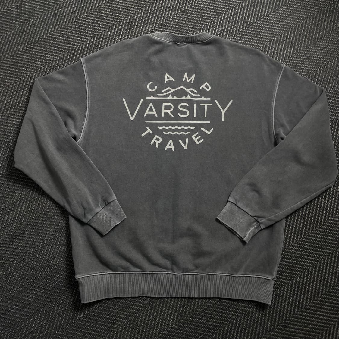 트레블 바시티 빅로고 피그먼트 박시핏 맨투맨y 4595 상품이미지2