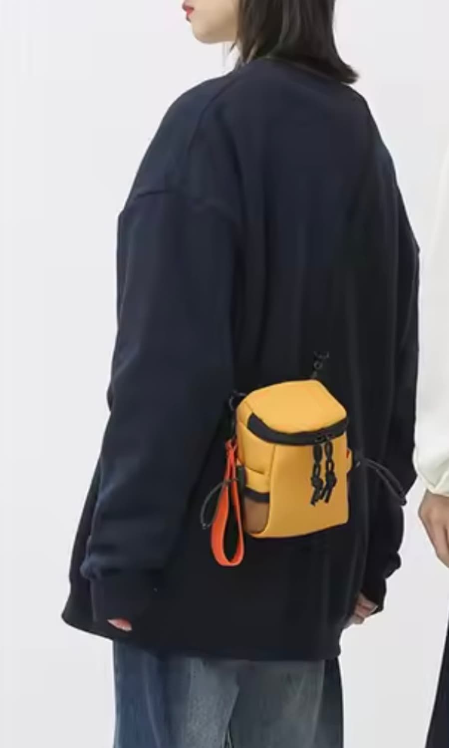 (미사용) 미니 크로스백 옐로우 파우치 가방 상품이미지3