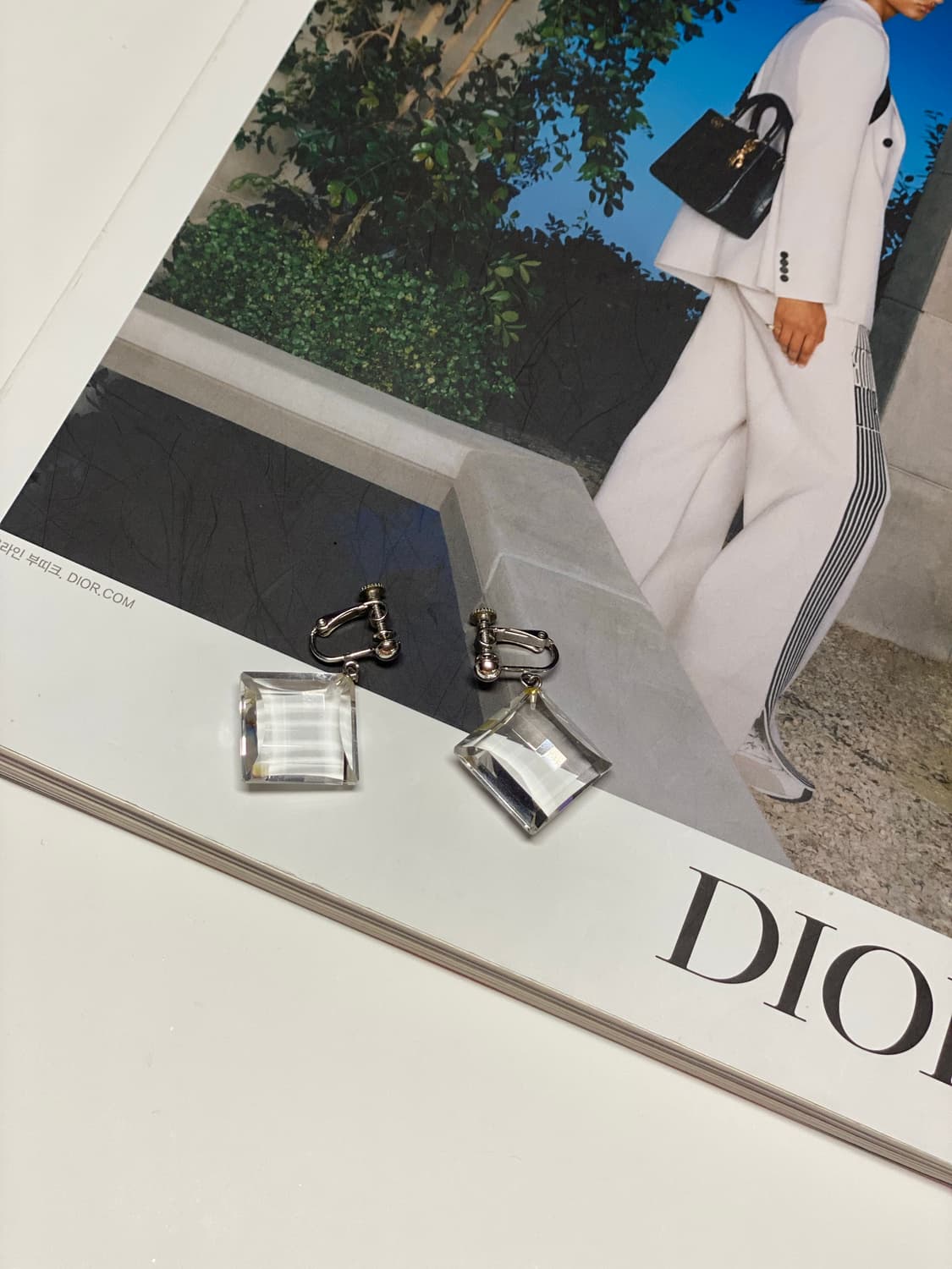 투명 크리스탈 귀걸이 귀찌 상품이미지2