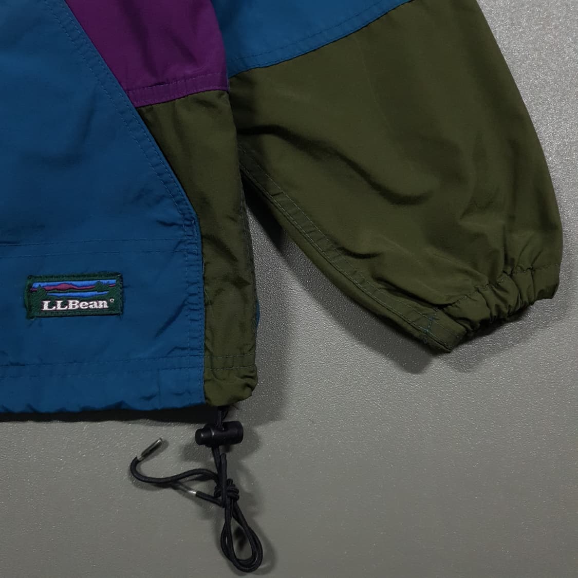 실측 M) L.L.Bean 엘엘빈 90s 배색 후드 아노락 바람막이 자켓 상품이미지5