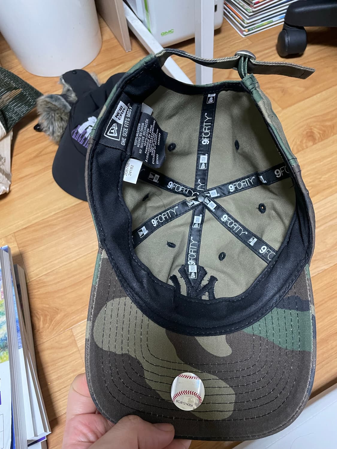 MLB 뉴욕 양키스 베이직 카모 언스트럭쳐 볼캡 우드랜드 카모 상품이미지4