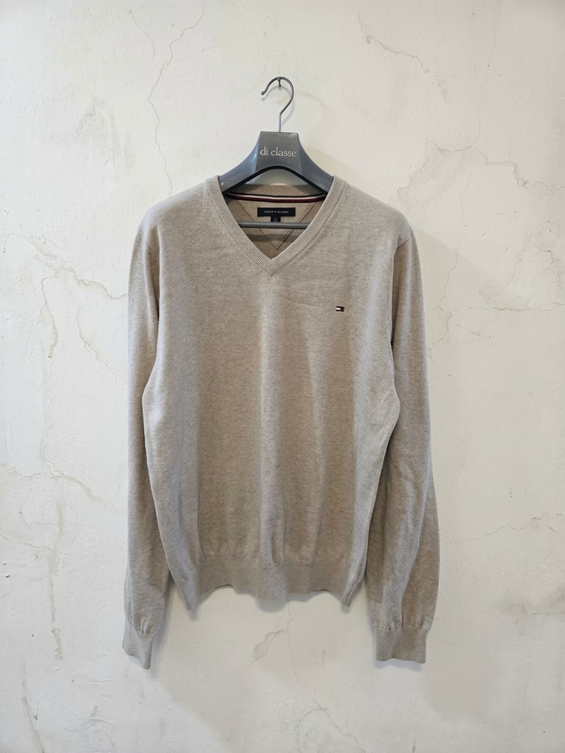 타미힐피거 브이넥 니트 L 베이지 상품이미지1