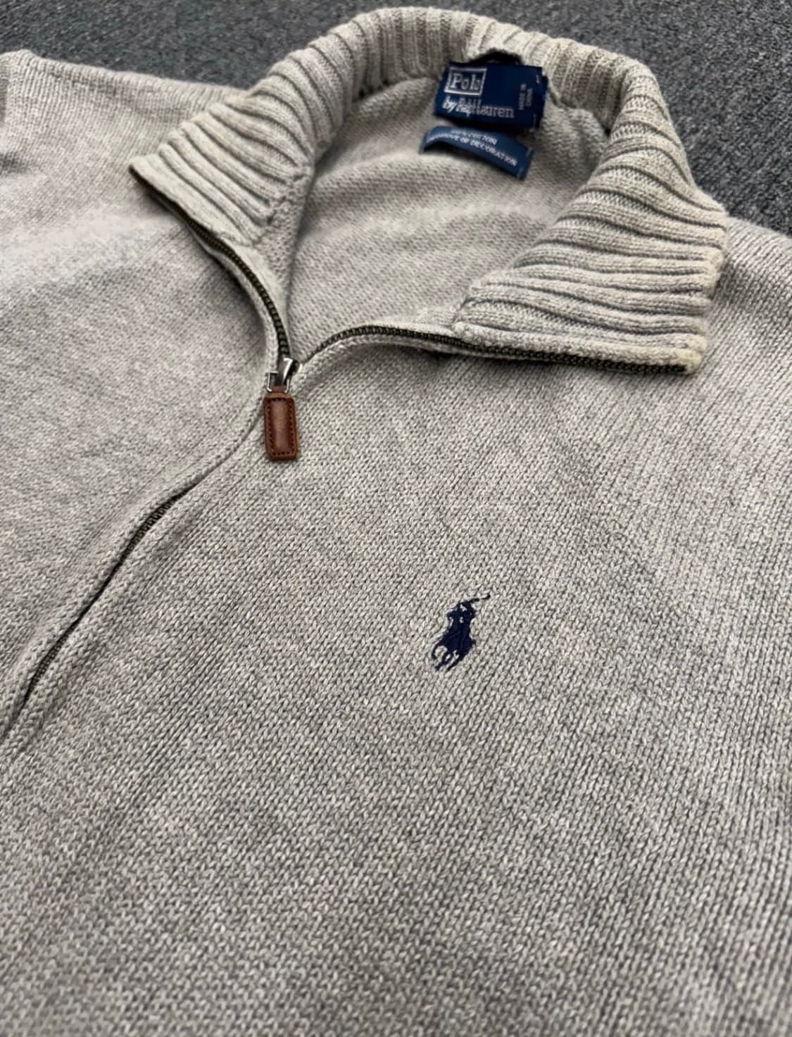 폴로 코튼니트 투웨이 집업 상품이미지2