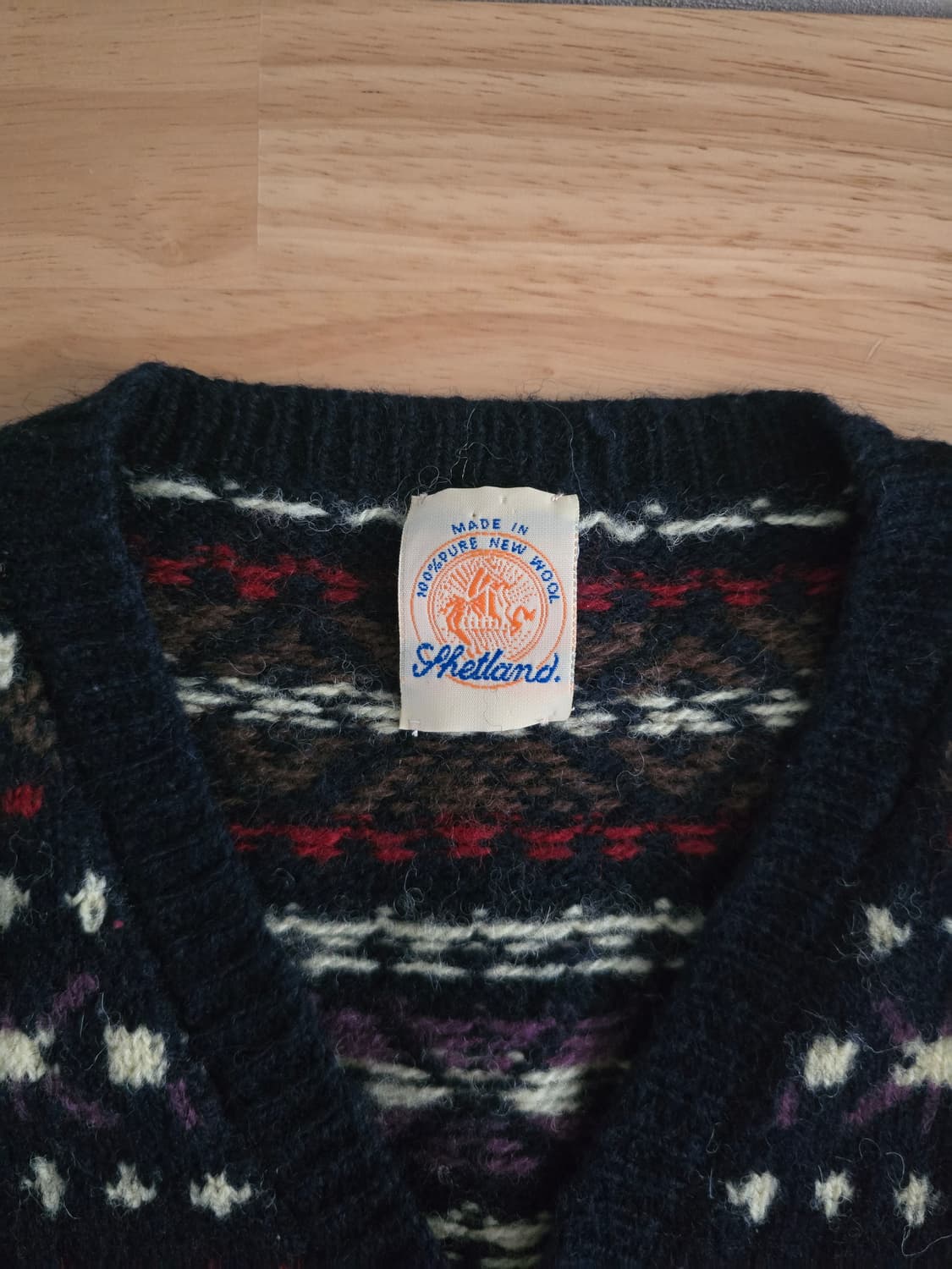 made in 셔틀랜드 핸드니트 페어아일 울 베스트 상품이미지7