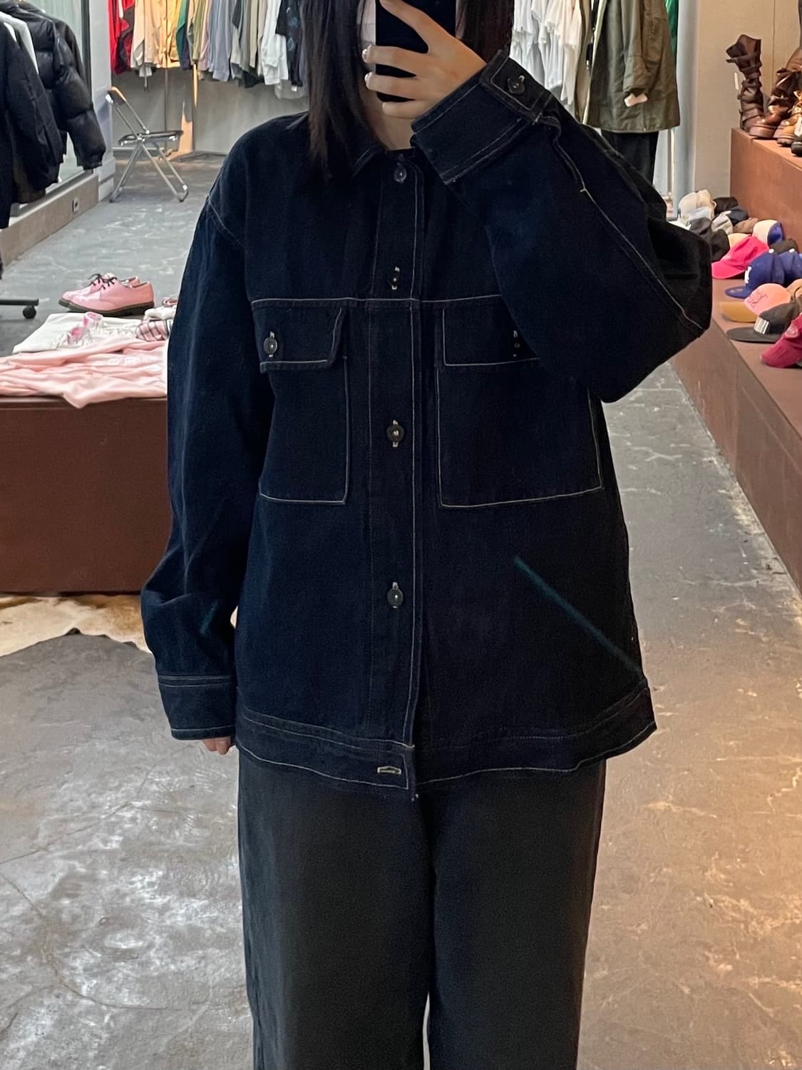 니코앤드 캐주얼 스티치 진청 데님 자켓 H1861 상품이미지1