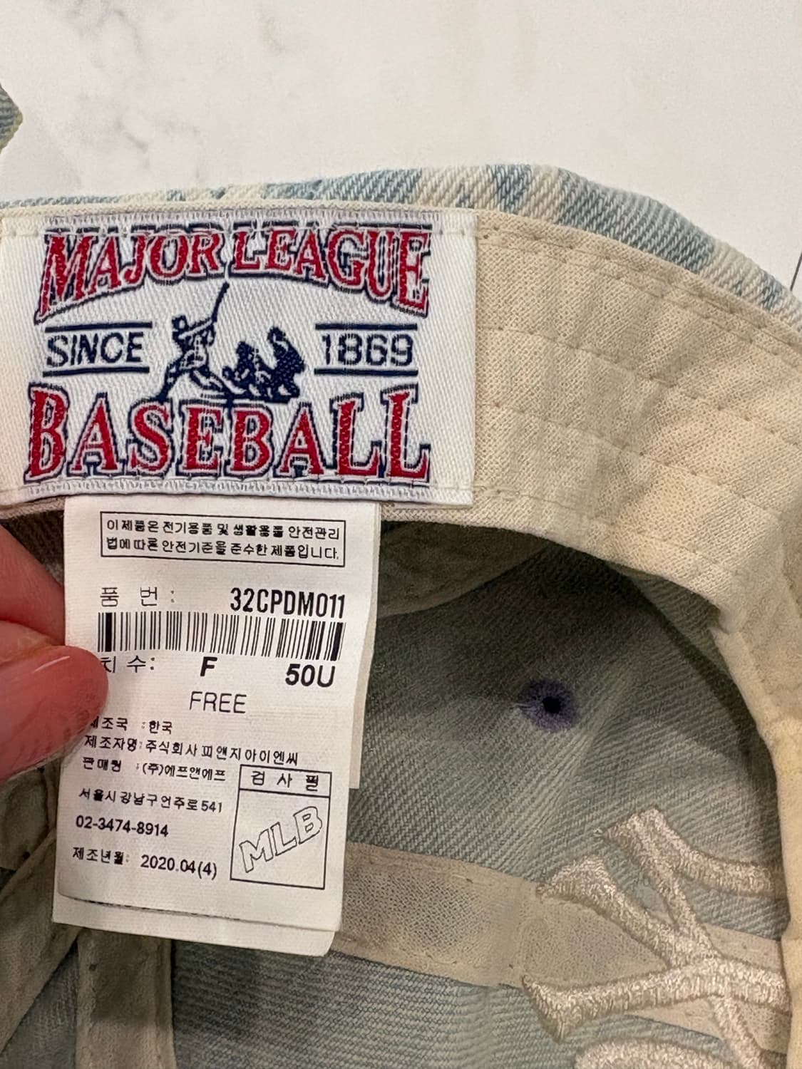 mlb monogram denim ball cap 상품이미지4