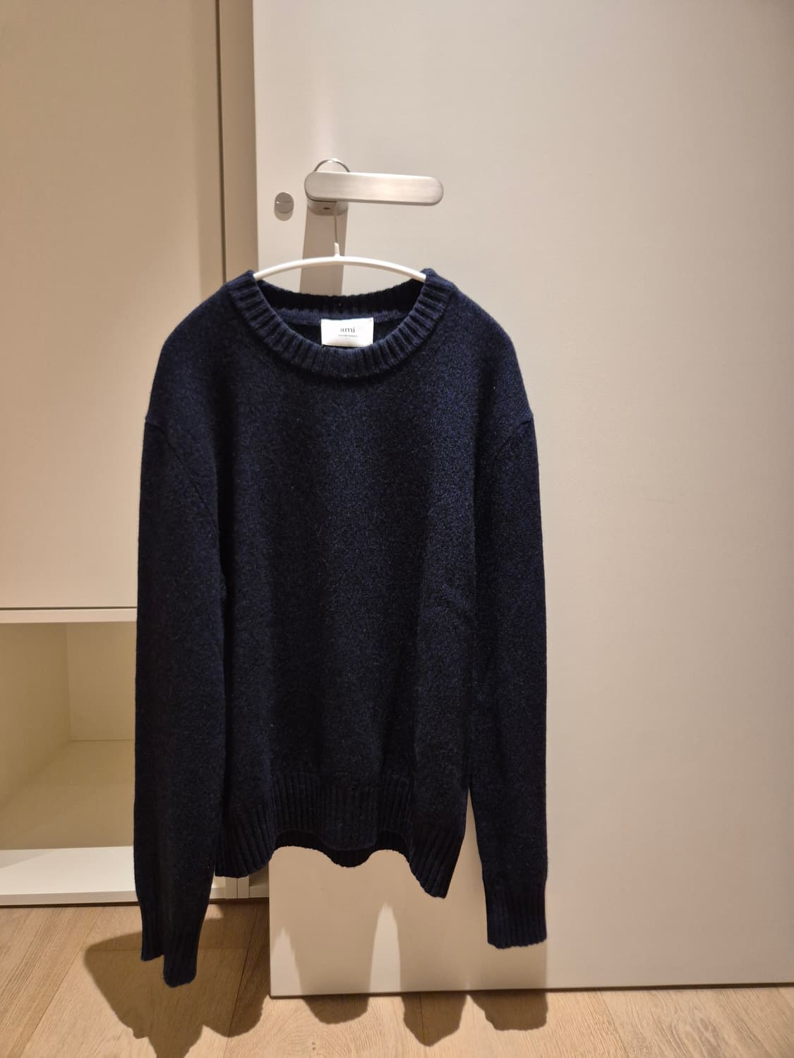 아미 네이비 라운드 니트 사이즈 L 상품이미지1