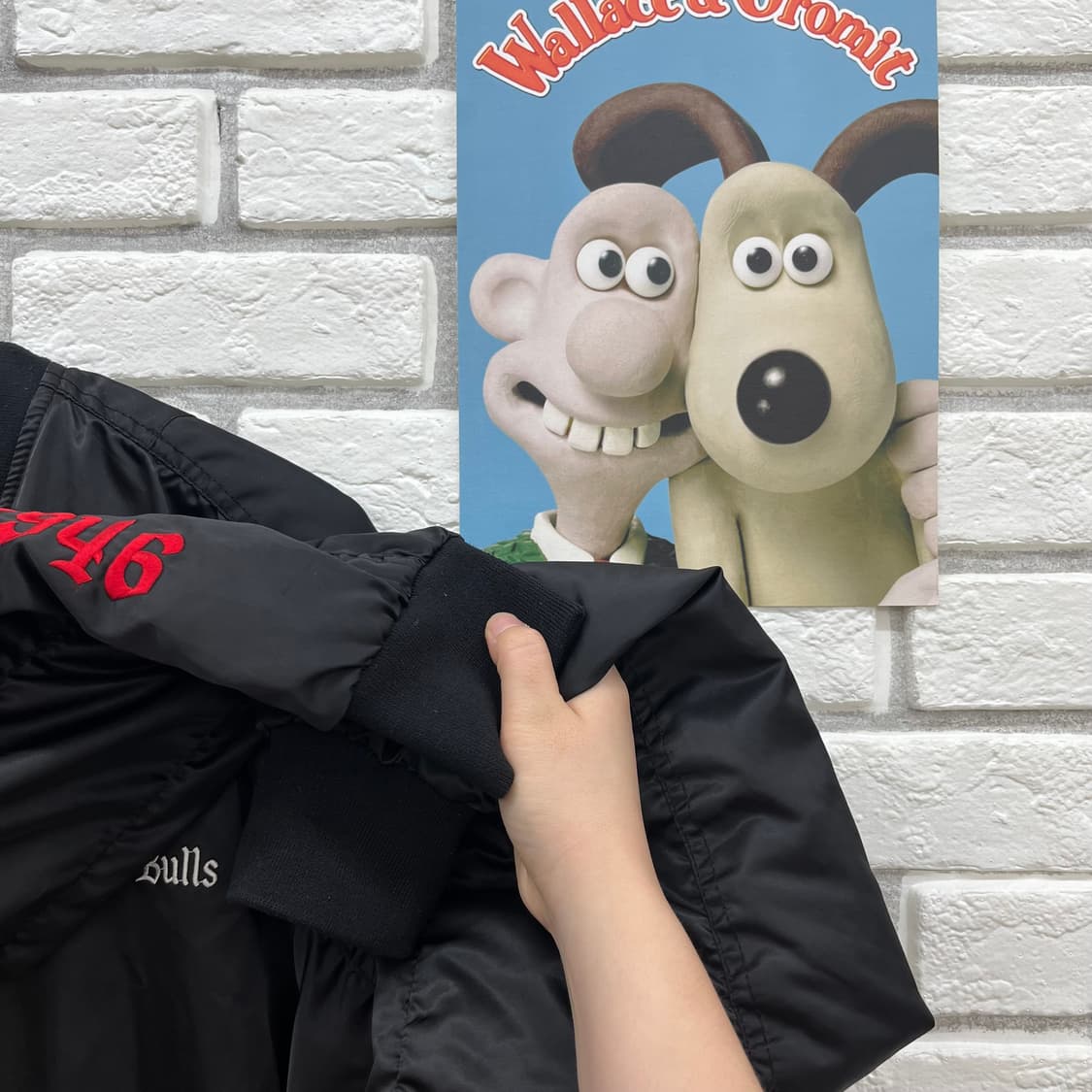 NBA 시카고 불스 블랙 봄버 자켓-M 95(치수확인!) 상품이미지4