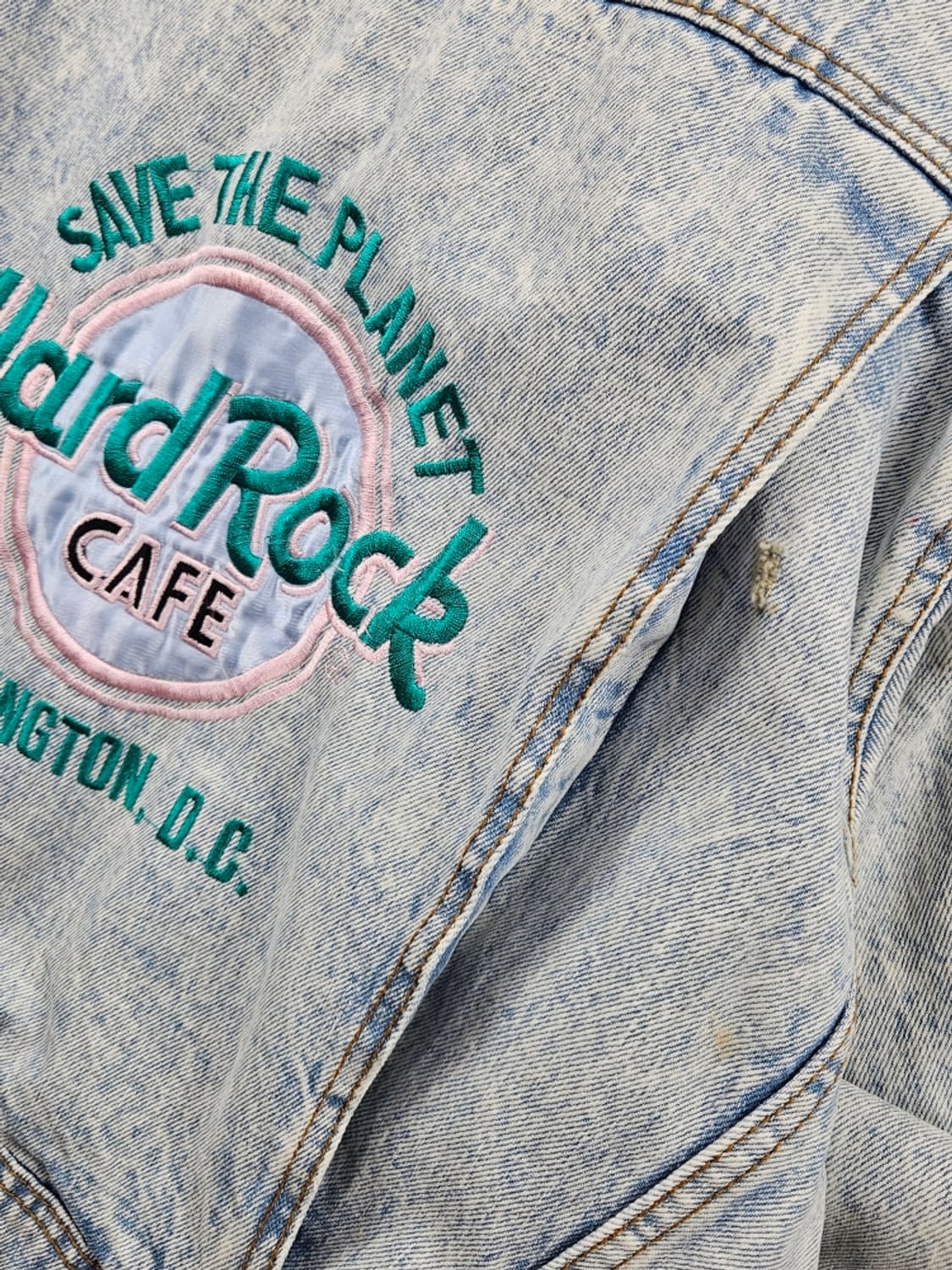 하드락카페 자수 백로고 데님 트러커 자켓 ( S ) / 9409 상품이미지10