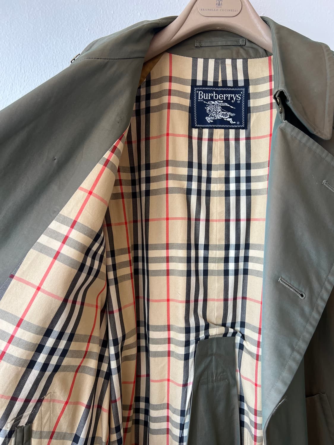 버버리런던 카키 개버딘더블 트렌치코트
 상품이미지4