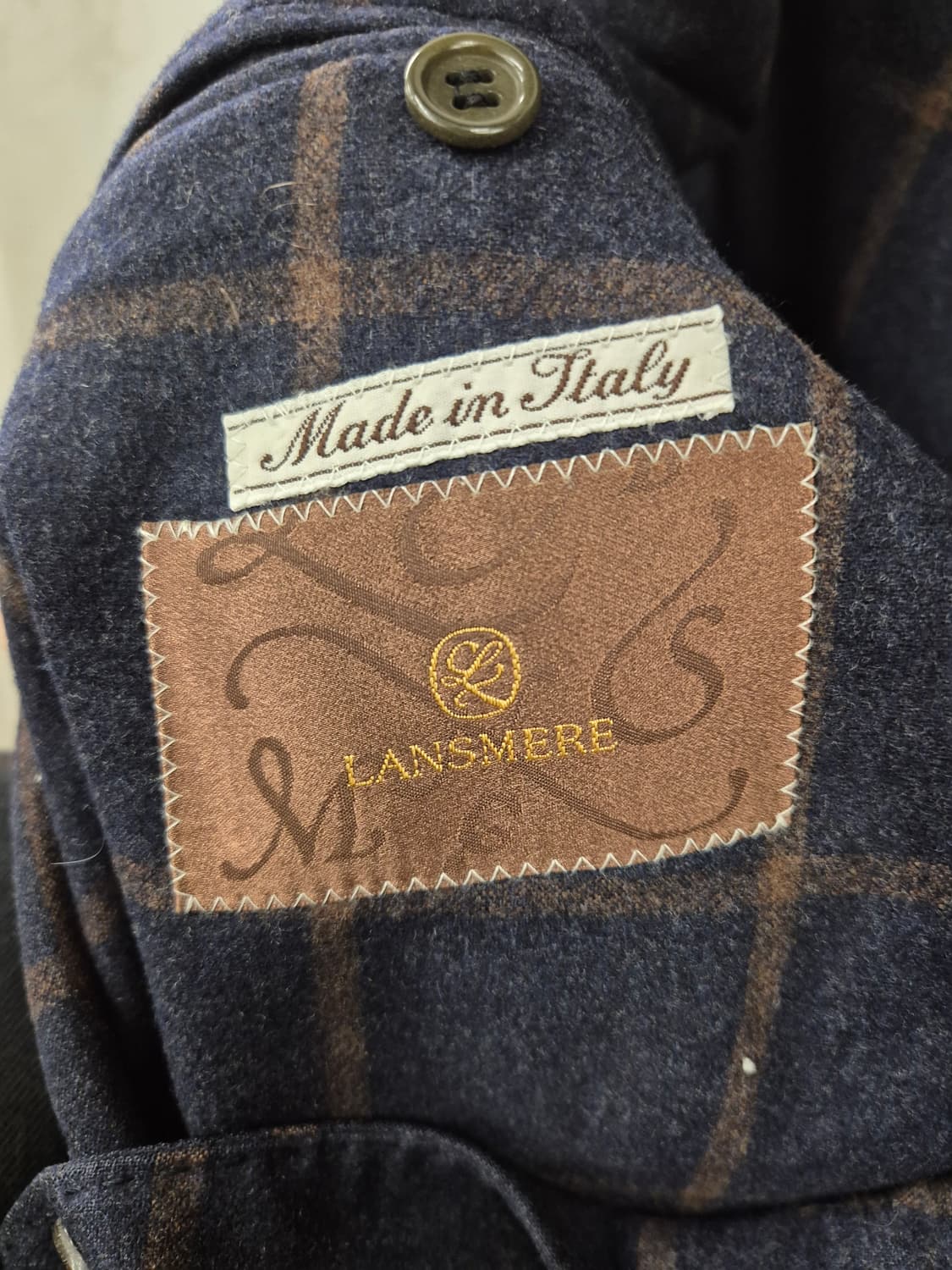 란스미어 LANS MERE 체크 자켓 (Made in Italy) 100 상품이미지5