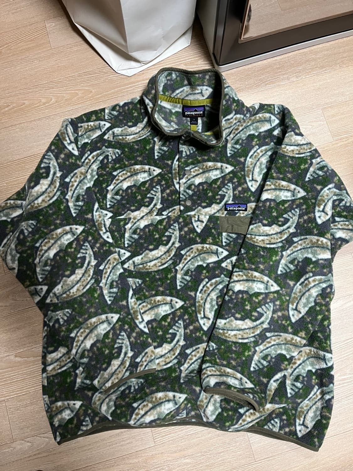 파타고니아 신칠라 스냅티 리핑 오아시스 / 피쉬 /물고기 라지 상품이미지1