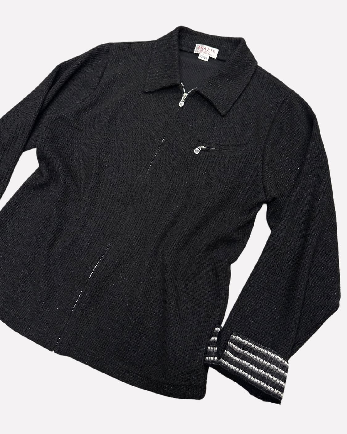 glitter texture zip-up jacket 상품이미지3