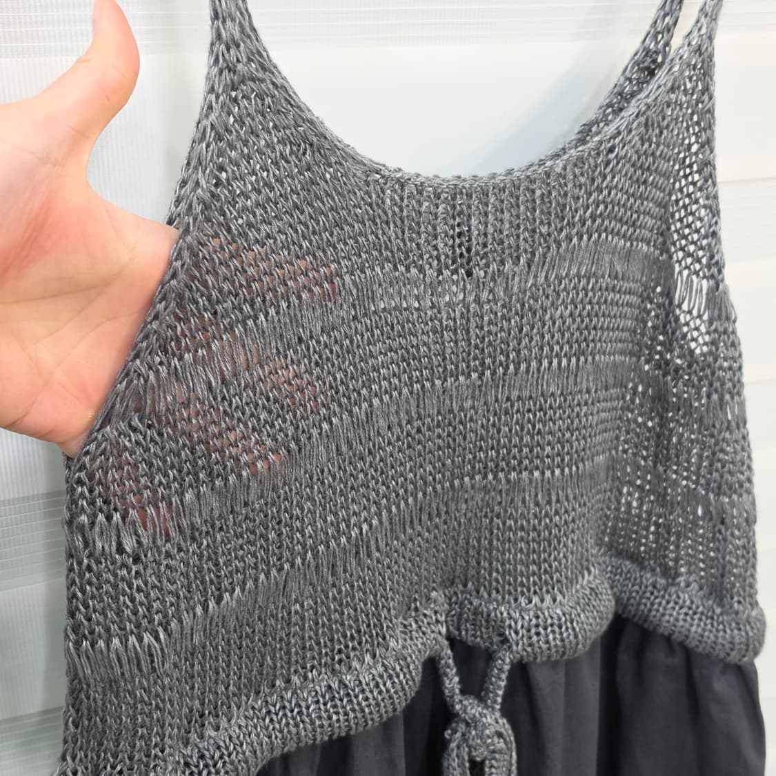 일본 TANG 린넨 니트 원피스- 우먼프리 상품이미지5