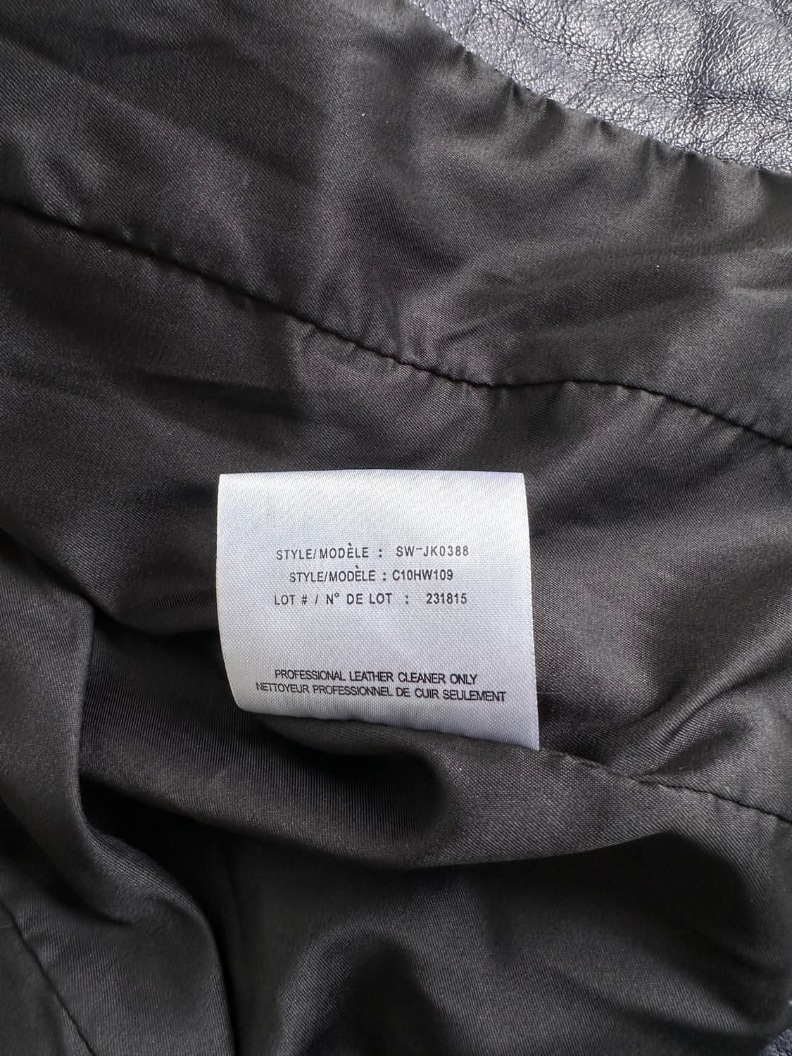 헬무트랭 램스킨 레더 사선지퍼 크롭 자켓 상품이미지7