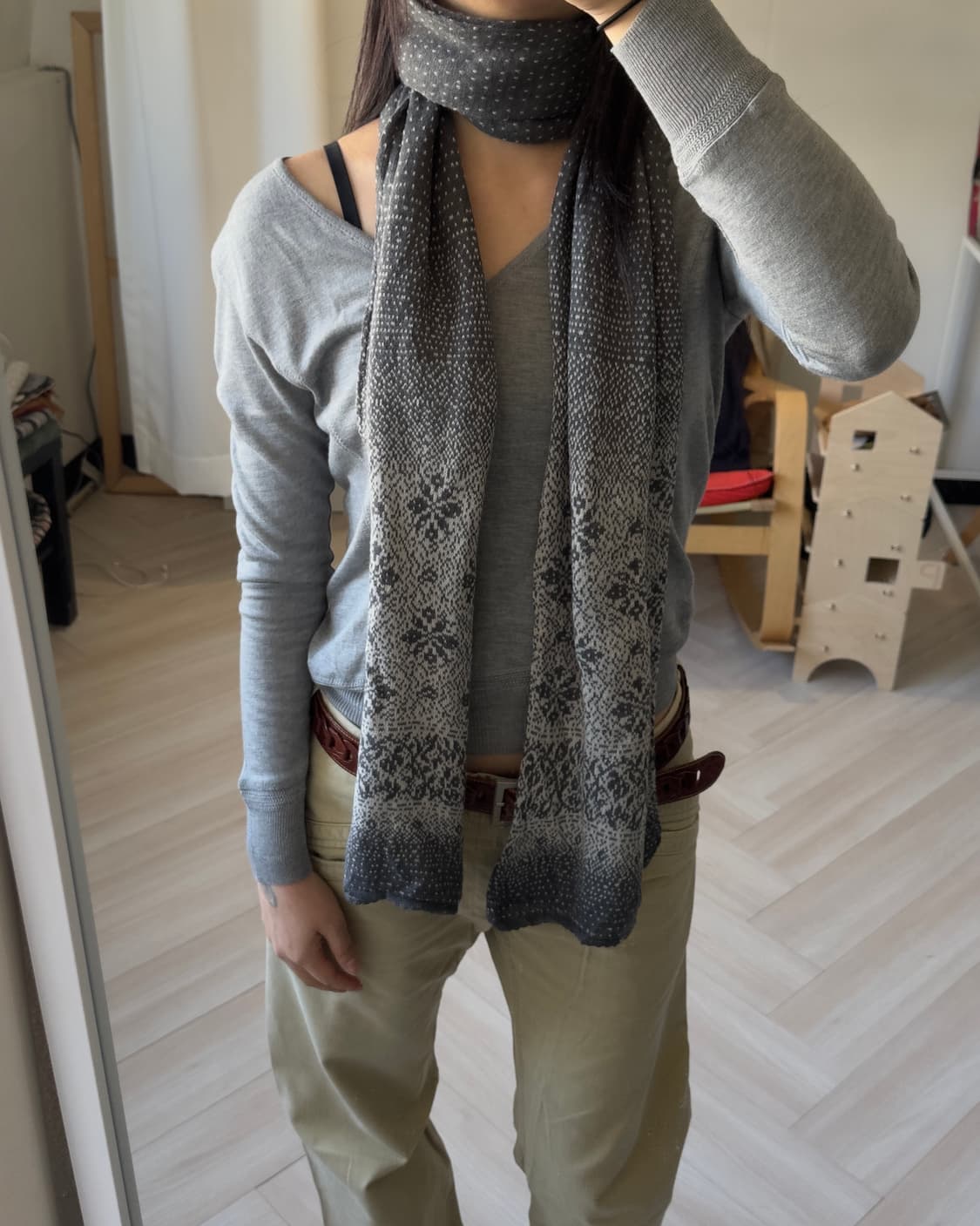 [Sunny clouds] nordic knit muffler 상품이미지3